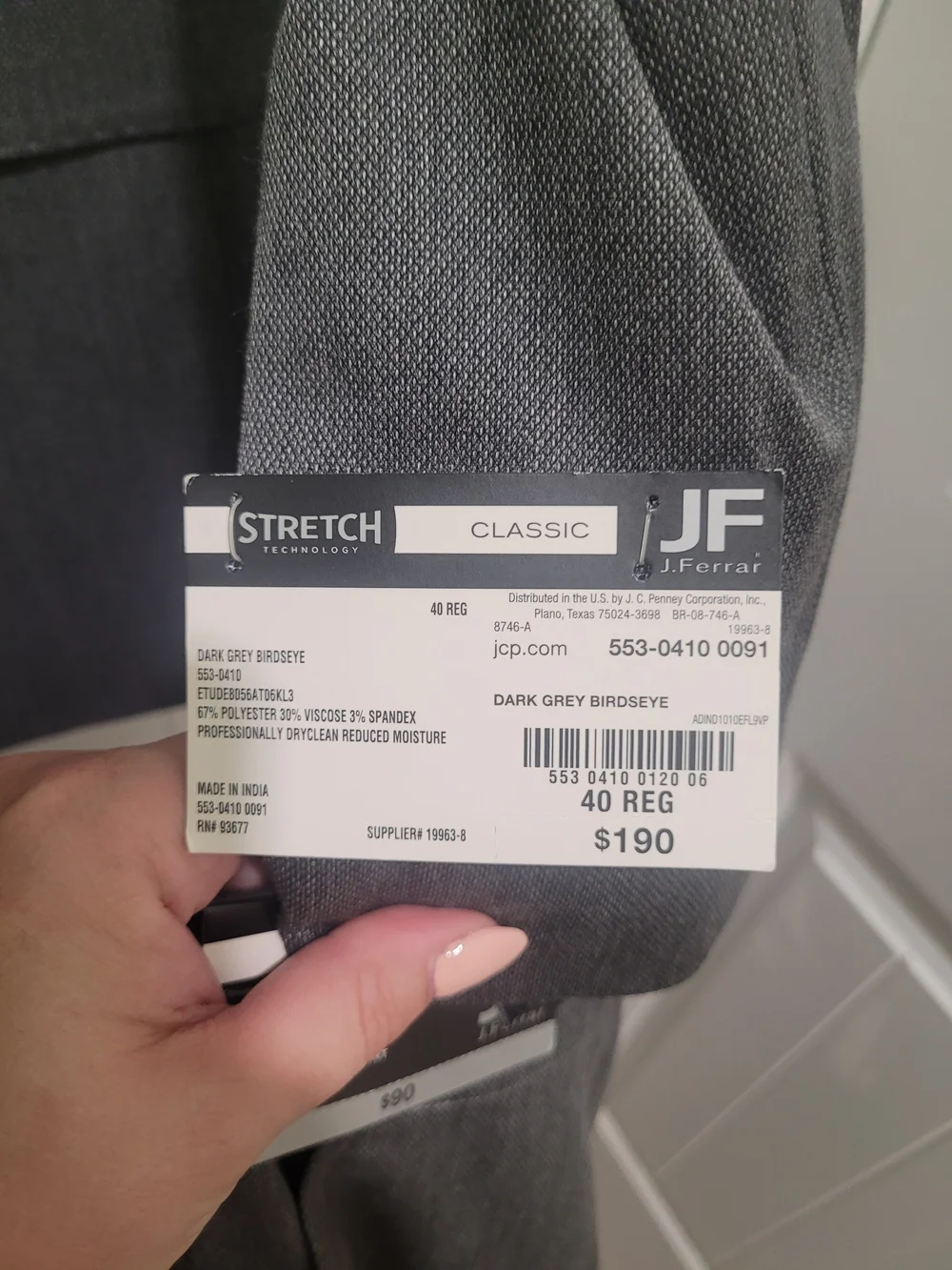 Men's Gray Two-Button Suit And Pants